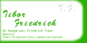 tibor friedrich business card
